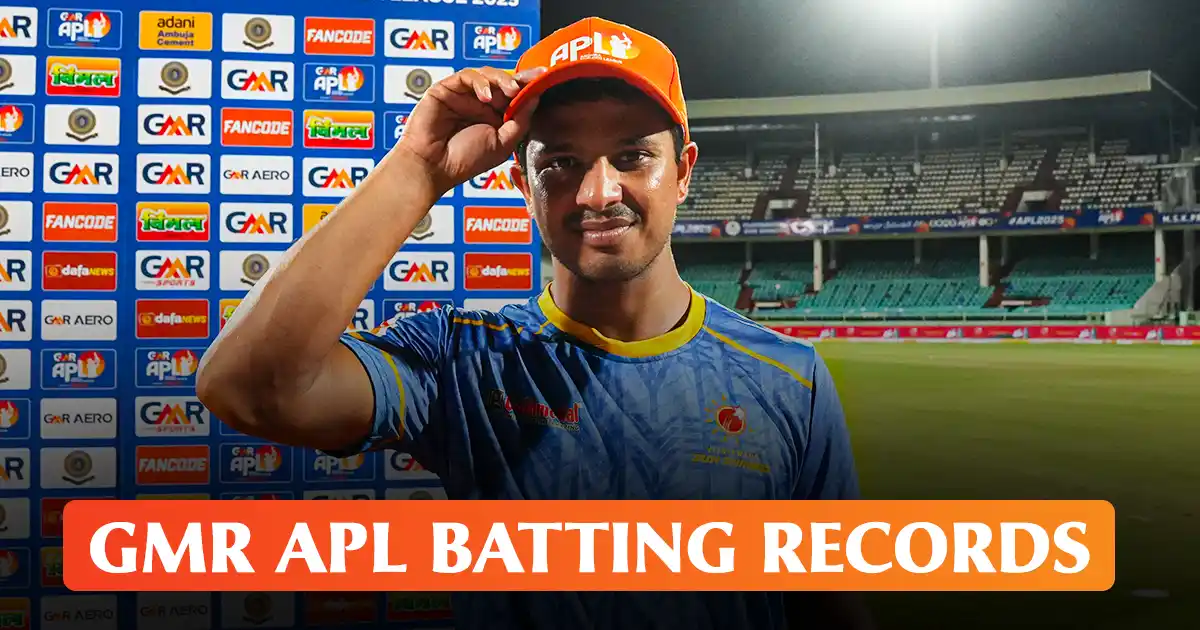 GMR Andhra Premier League 2025 batting records and numbers